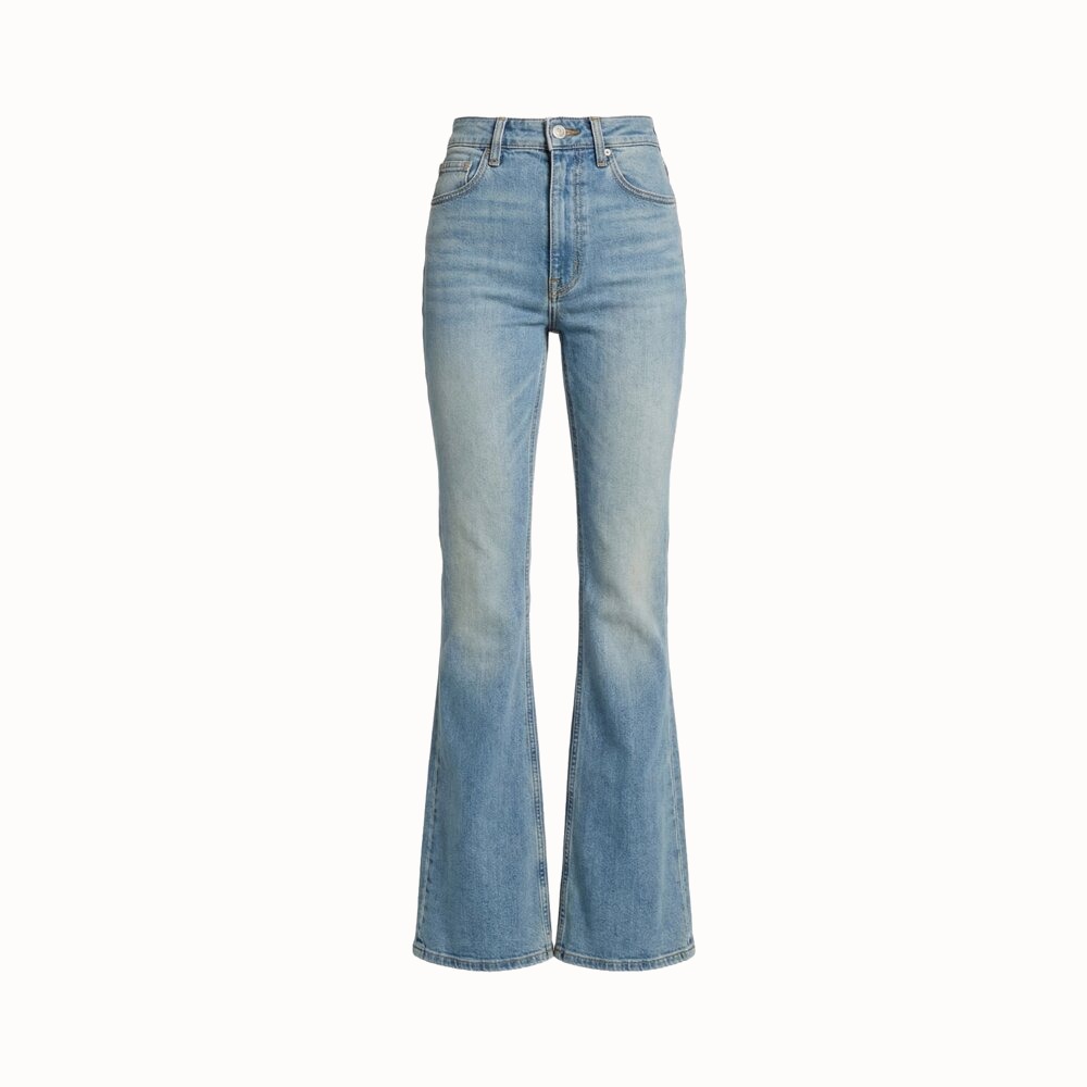 Flared women's jeans Light Blue — фото 1