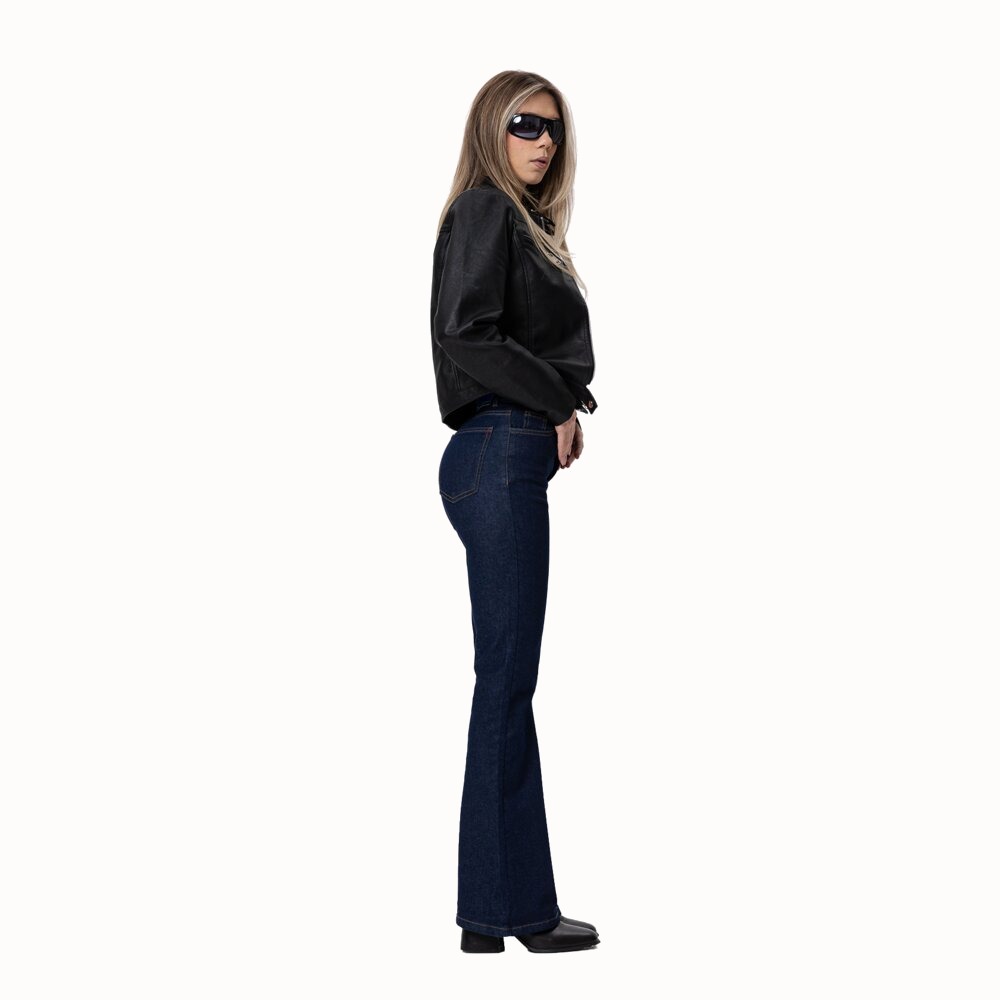 Flared women's jeans NAVY — фото 2